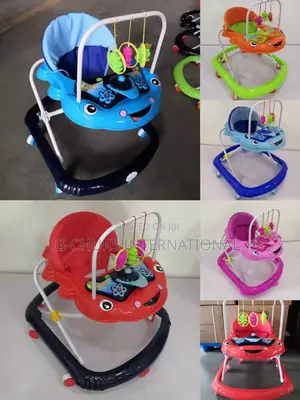 Movable Foldable Baby Walker With Music Hanging Toys