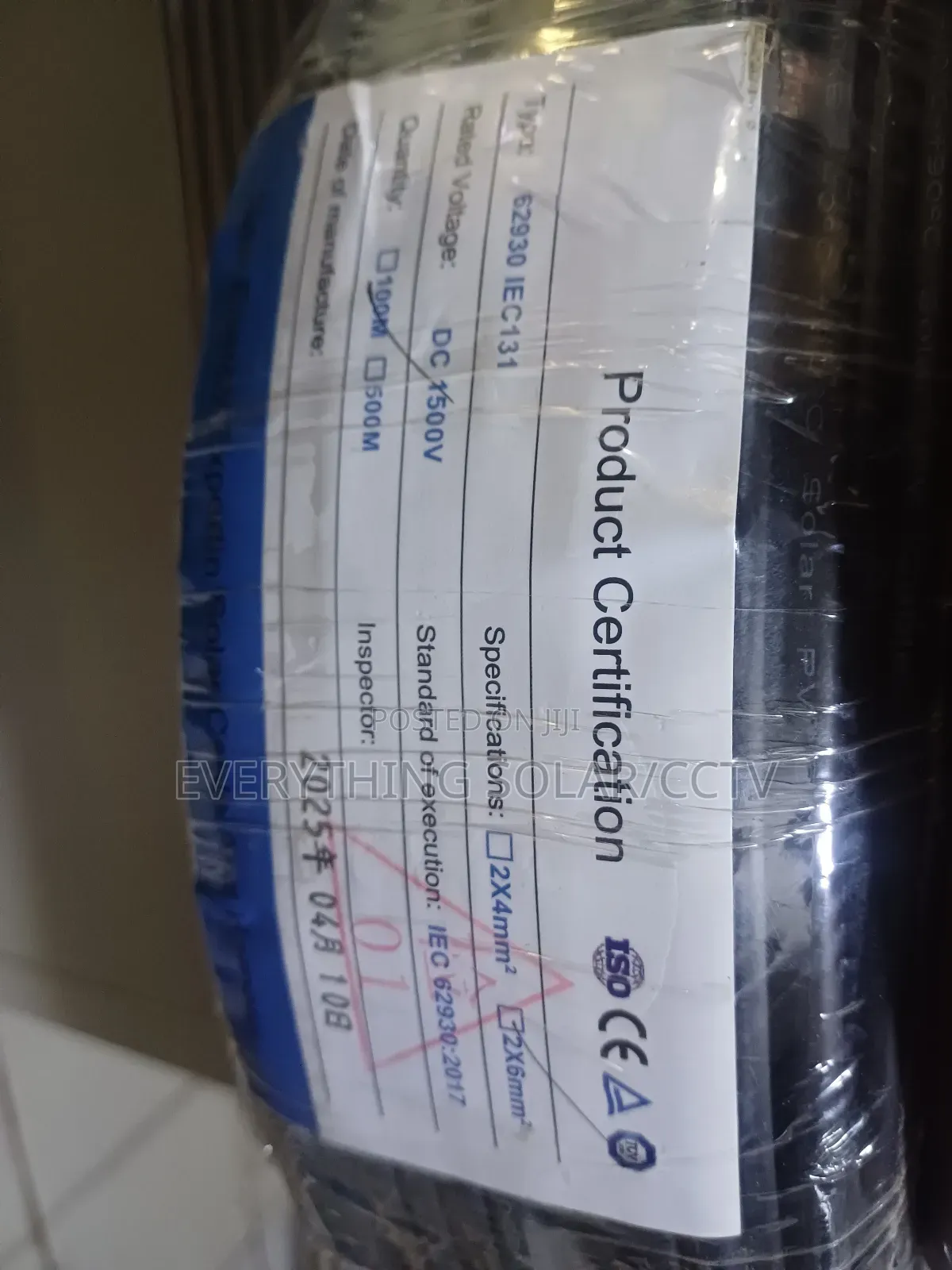 6mm Single Core Dc Wire