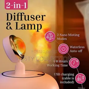 Sunset Lamp Cool Mist Humidifier Diffuser Aromatherapy