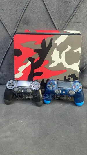 Ps 4 Slim Uk Used With 2 Controllers and Games
