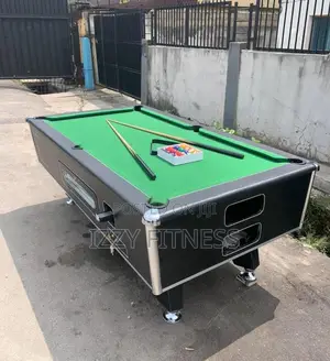 Marble Top Snooker Board With Coins And Complete Accessories