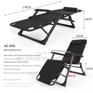 Adjustable, Foldable Recliner Chair/Bed