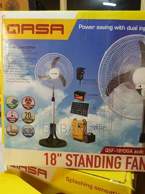 Qasa Ac/Dc Solar Capable Energy Saving Standing Fan
