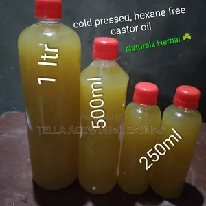 Castor Oil, Edible Cold Pressed, Hexane Free Castor Oil -1liter