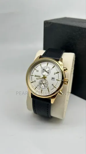 Boss Leather Chronograph Watch