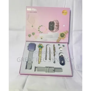 A89 Smart Watch With Analog Watch, Necklace, Ear Rings, Bracelet, Ring