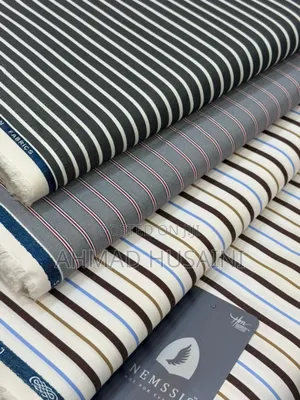 Premium Nemssis Striped Cotton Fabric – Elegant Unisex Design