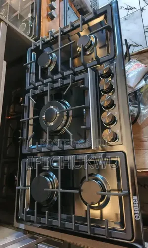 Original Bosch 90cm Built-in Black Stainless Steel Gas Cooker Hob Etc
