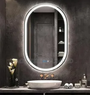 Led Large Bathroom Mirror With Front Lights 3 Color a Oval 70x160cm