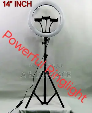 14 Iches Ringlights + 3 Phone Holder 210cm Strong Adjustable Tripod