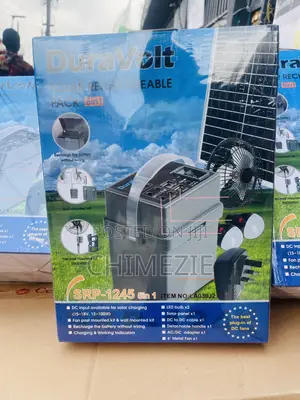 Duravolt 5in1 Solar Rechargeable Pack With Mini Fan