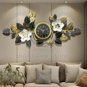 Decor Analog Wall Clock for Living Room Stylish Metal Wall Decor