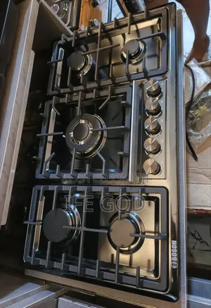 Original Quality Bosch Inbuilt 5 Burners Black Stainless Steel Cooker