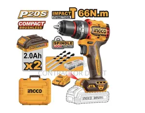 Ingco Compact Brushless Cordless Impact Drill 66nm 13mm