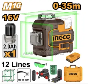 Ingco Cordless 16v Lithium-ion 3d Level Laser 16 Lines