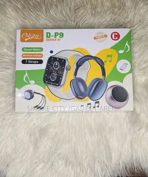 Complete Airpod Set With Smart Watch,Speaker,Watch Stripes Blue Black