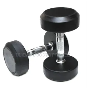 Brand New 17.5kg Pair Rubber Dumbbell