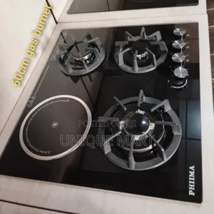 60 Cm 3 Gas Burner and 1 Hotplate. Brand: Phiima