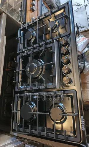 Original Quality Built-in Luxury 5 Burners Black Steel Gas Cooker Hob
