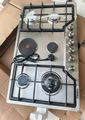 Original Bosch 90cm Stainless Steel Built-in Gas Electric Cooker 4+2