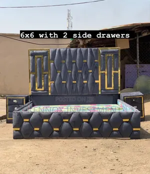 High Standard 6 by 6 Padded Bedframe