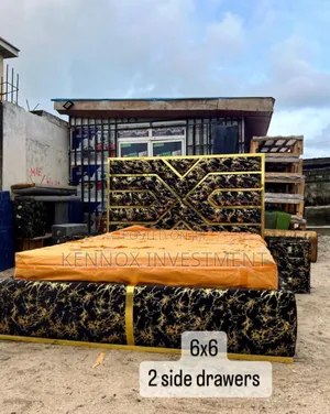 Upholstery Padded 6 by 6 Bedframe