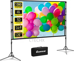 120 Inch Portable Projector Screen Indoor Outdoor 16:9