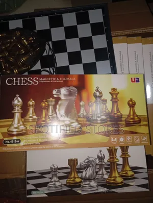 Gold and Silver Magnetic Chess-Big Size