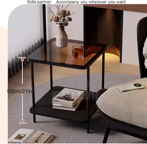 40 By 40 Glass Top Side Table