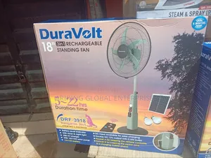 Duravolt 18" 3-in-1 Rechargeable Standing Fan, Model DRF-3918.