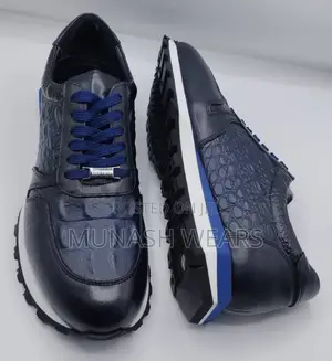 Italian Leather Sneakers For Men Blue & More 40-47