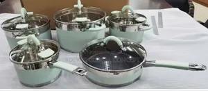 10pcs Kostcor Stainless Steel Cookware Pot Set With Silicone Handle