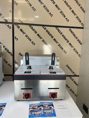 2 Tank 2 Basket Gas Fryer 6l +6l Commercial