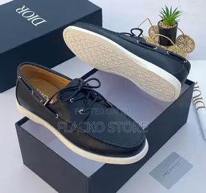 Original Christain Dior Moccasins Leather Shoes