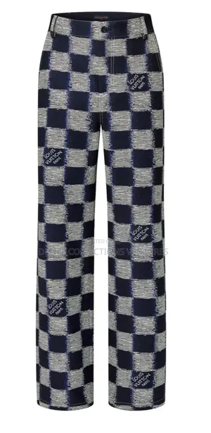 *Flocked Monogram Long Sleeve Louis Vuitton Denim Up and Down