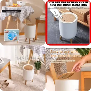 Press Cover Wooden Waste Bin (T361)