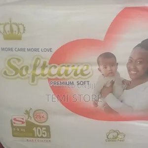 Softcare Premium Diaper, Size 2, 105 PCS