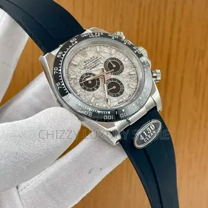 Rolex Quality Luxury Men Rubber Strap Wristwatch