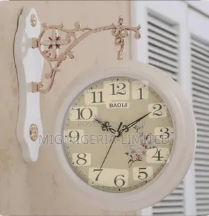 Wall Clock Double-Sided Non-Ticking Silent Clock