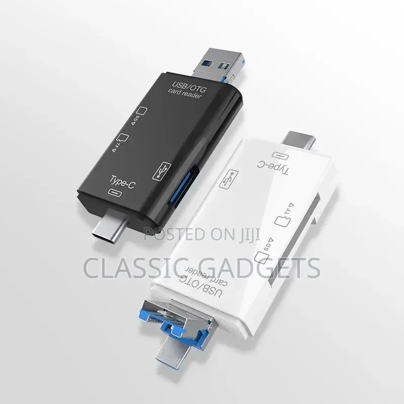 6 in 1 Otg Card Reader for Type-C/Android Phone or Pc