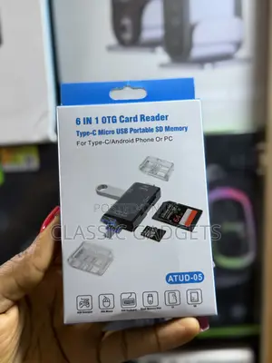 6 in 1 Otg Card Reader for Type-C/Android Phone or Pc