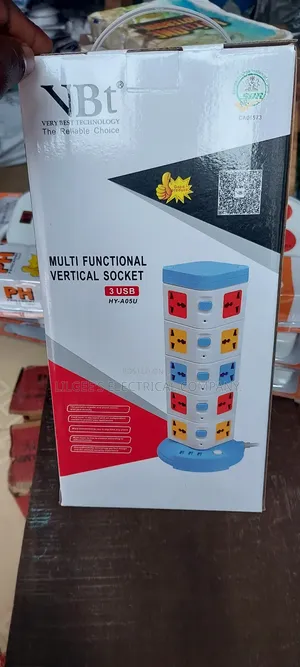 VBT 5 Way 20 Ports 3 Usb v Extension Sockets for Offices, Homes, Etc