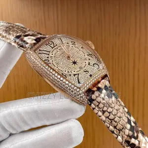 Franck Muller Quality Men Stone Head Chain Strap Wristwatch.