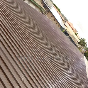 Brown Flat Roof Aluminum