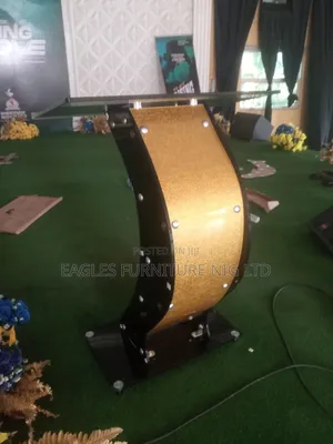 Luxury and Unique Golden Glass Pulpit