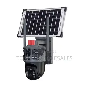 Solar-Powered PTZ Outdoor Security Camera: 360° Tilt,10800mah Battery