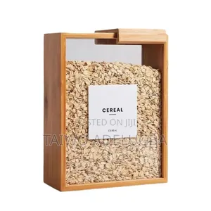 Newest Bamboo Kitchen Cereal Dispenser