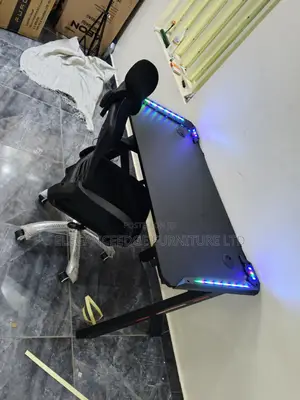 1.2 Meter Gaming Table With Led Lights and Net Office Chair With Headr