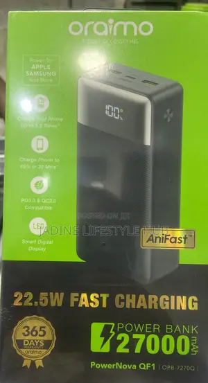 27000mah 22.5w Fast Charge