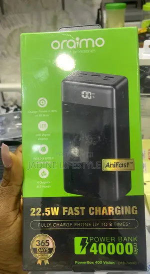 40000mah 22.5w Oraimo Powerbank